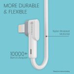 Portronics Konnect L 1.2M POR-1401 Fast Charging 3A 8 Pin USB Cable with Charge & Sync Function (White) - Image 3