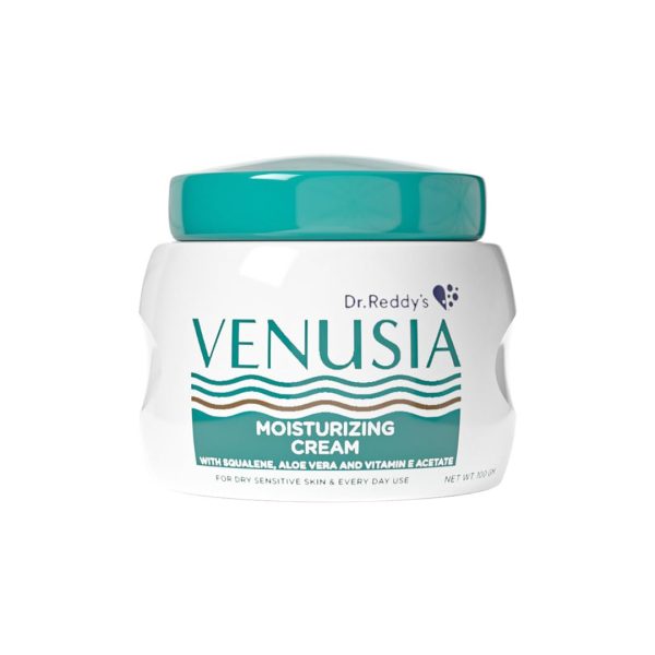 Dr. Reddy Venusia Moisturizing Cream With Aloe Vera, Vitamin E and Squalene, Everyday Use Cream, Smooth and Moisturized Skin for Long Hours, Non-Greasy