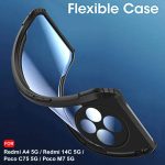 TheGiftKart Shockproof Crystal Clear Back Cover Case for Mi Redmi A4 5G / Redmi 14C 5G / Poco C75 5G / M7 5G | 360 Degree Protection | Protective Design | Transparent Cover (PC & TPU, Black Bumper) - Image 8