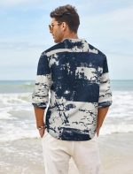 MADHAVISTA Men's Cotton Blend Full Sleeve Printed Short Kurta with Mandarin Collar Crafted from a Premium Cotton Blend - Image 3