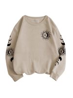 TAGAS Women's Sun & Moon Print Sweatshirt || Sweatshirt for Women ||Womens Winters WEAR || (WSS-22)