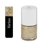 DeBelle Gel Nail Polish Sirius (Gold With Silver Glitter Sugar Finish Nail Paint)|Non UV - Gel Finish |Chip Resistant | Seaweed Enriched Formula| Long Lasting|Cruelty and Toxic Free| 8ml - Image 2