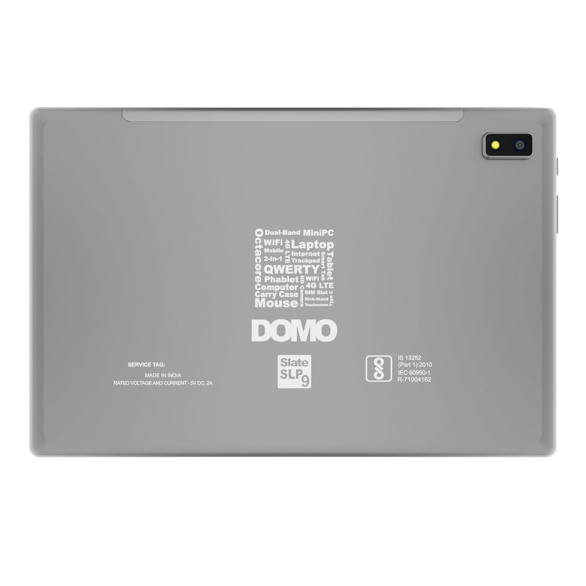 DOMO Slate SLP9 OS12 T310 10.1-Inch 1920 x1200 IPS LCD, 4G Tablet PC, 4GB RAM, 64GB Storage, Android 12 | 1TB Expandable, Dual SIM, GPS, Bluetooth (Grey) - Image 2