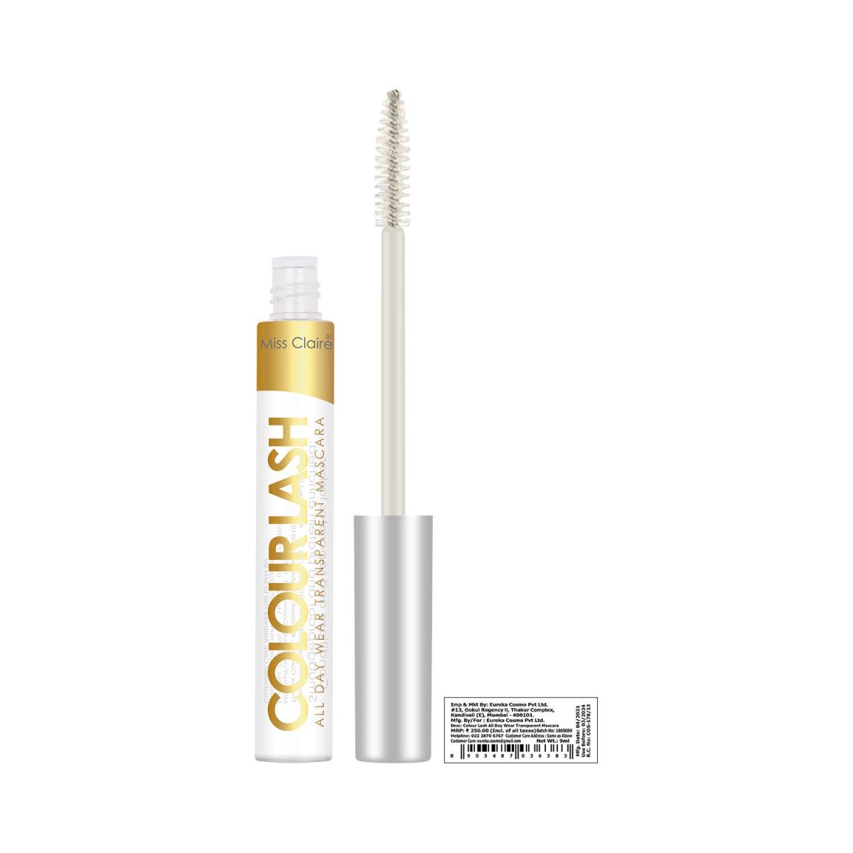 Miss Claire Colorlash All Day Wear Transparent Mascara, Clear, 9 ml - Image 2