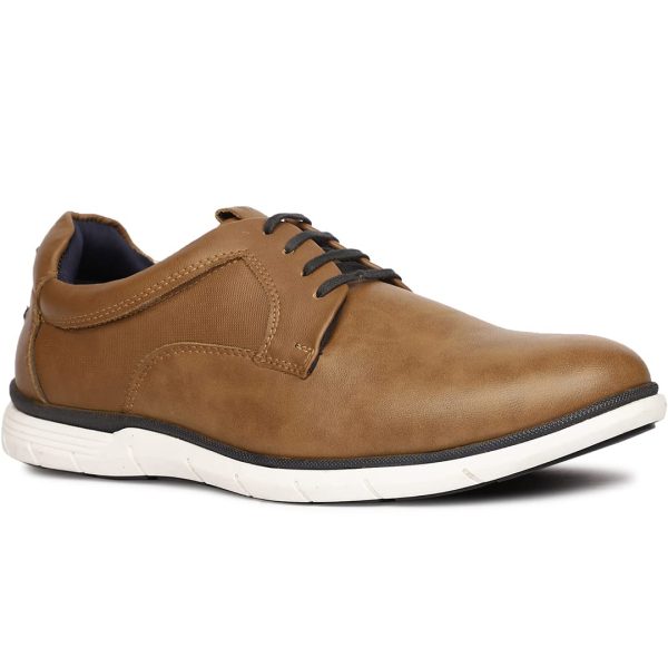 Bata Mens Kevin Laceup Sneakers, Tan,