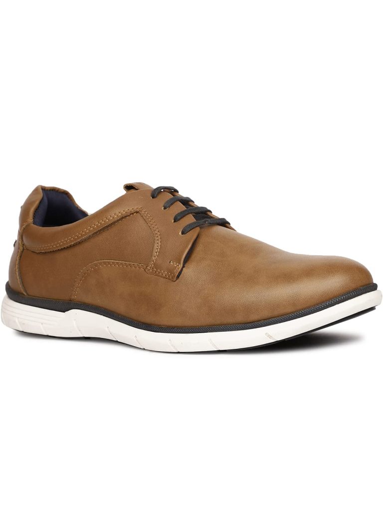 Bata Mens Kevin Laceup Sneakers, Tan,