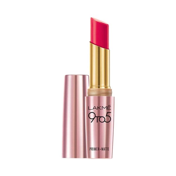 Lakme 9 to 5 Primer Matte Lip Color, Ruby Rush MR20, 3.6g