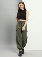Q - RIOUS Women's Relaxed Fit Cargo Style Jogger Pants - Image 3