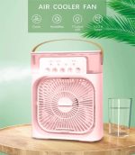TRIDEO Portable Air Conditioner Fan, Mini Evaporative Air Cooler with 7 Colors LED Light for Home-Office-Artic-Cooler-3In1-Conditioner-Humidifier-Purifier-Mini-Cooler-air-conditioners Pink_SA10 - Image 2