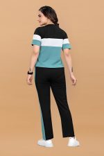 DTR FASHION Cotton Lycra Blend Front Taped Tracksuit - Image 4