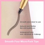HOYECL Waterproof Eyebrow Pencil-Black,Long Lasting Brow Pencil Eyebrow Pen With 4 Tip, Hair-Like Effect Precise Brow Pen for Eyebrow Make Up,Easy to Use and Remove - Image 3
