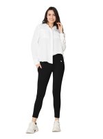 VSTAR PL02 Women Ankle Length Stretchable Slim Fit Leggings with Secured Side Pocket | Moisture-Wicking | Soft Waistband & Cotton-Elastane Fabric