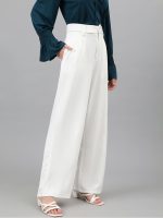 KOTTY Women's Relax Fit Straight Leg Tie Waist Pants - Image 2