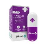 The Derma Co 1% Kojic Acid Lip Balm I With Alpha Arbutin & Hyaluronic Acid I SPF 30 PA++|Treats Pigmentation|Gives Moisturized Lips|Off White|Travel Friendly|For Dark & Pigmented Lips|4.5 g