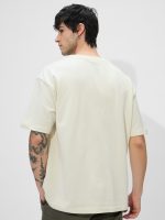 The Souled Store Looney Tunes: Bugs Ball Men and Boys Short Sleeves Round Neck White Graphic Printed Cotton Oversized T-Shirts - Image 4