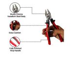 IONIX Plier & Wire cutter Combo | Cutting player | Cutting plier | Pliers | pliers for home, Player tools, Pliers for electrical work, Wire cutter and combination plier, 2 Pieces, Red - Image 4