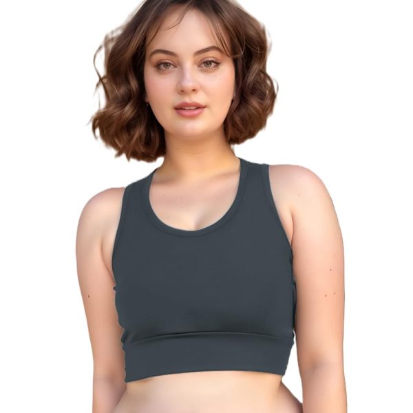 BLUEFICUS Premium Seamless Non-Padded Slip On Sports Bra Low Impact Workout Bras Activewear Sports Bra