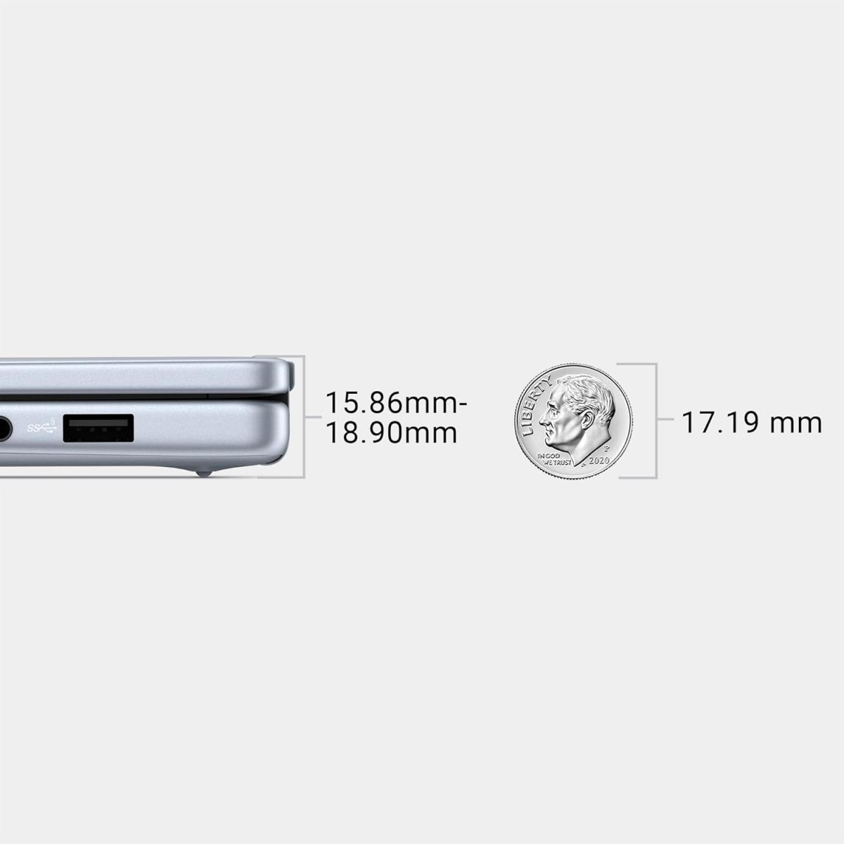 Dell Thin & Light Inspiron 7440 2in1 Laptop, Intel Core 3 100U Processor, 8GB + 512GB SSD, 14" (35.62cm) FHD+ 250nits Display Touch, Backlit KB + FPR, Win 11 + MSO'21,15 Months McAfee,Ice Blue,1.71kg - Image 2