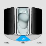 POPIO Privacy Tempered Glass Compatible for iPhone 13/13 Pro / 14 (Black) Edge to Edge Coverage with Easy Installation kit, Anti-Spy Tempered Glass Privacy Screen Protector - Image 3