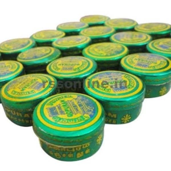 GOPURAM Kumkum and Turmeric Powder THAMBOOLAM Set (2G) TIN Gift Combo pack (40pc Kumkum + 40pc Turmeric) - Pack of 80 Pieces