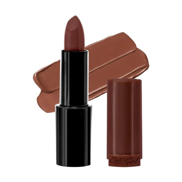 L.A.Girl- Pretty & Plump Lipstick-Sweet Tea | 10 Smooth, Creamy Lip Colors | Enhances Lips for a Plump Looking Pout | Moisturizes with Vitamin E and Shea Butter | Mild, Minty Tingle | 3.2 gm