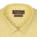 ACCOX Men's Long Full Sleeves Regular Fit Cotton Linen Formal Plain Shirts(GCR53) - Image 3