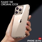 TheGiftKart Ultra-Hybrid Crystal Clear Back Case Cover for iPhone 16 Pro | Shockproof Design | Camera Protection Bump | Hard Clear Back | Bumper Case Cover for iPhone 16 Pro (Transparent) - Image 6
