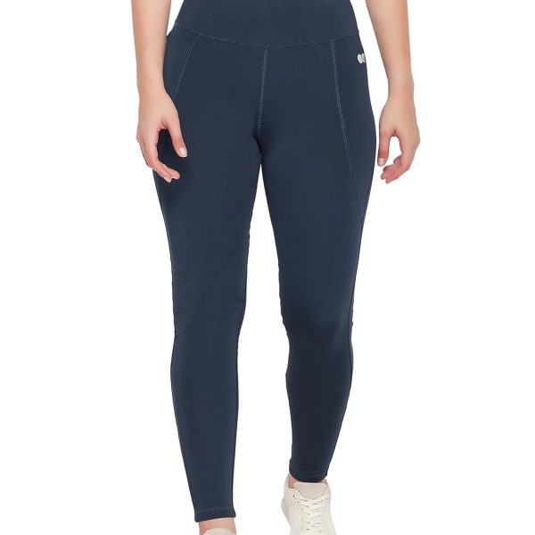 Clovia Women's Snug Fit High Rise Ankle-Length Activewear Sport Tights