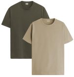 ADRO Men's Cotton Regular Fit Combo Plain Solid T-Shirt Pack of 2