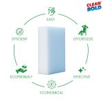 CleanBold Original Magic Eraser, Melamine Sponge I Remove Dirt & Grime in Home Kitchen Bathroom Car Shoe Sneaker Wall Glass I Multipurpose Deep Cleaning I Chemical-Free Nano Magic Sponge I 6 Pcs - Image 6