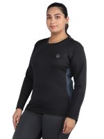 CHKOKKO Women's Polyester Regular Fit Full Sleeve Round Neck Dry Fit Gym Sports T-Shirt - Image 3