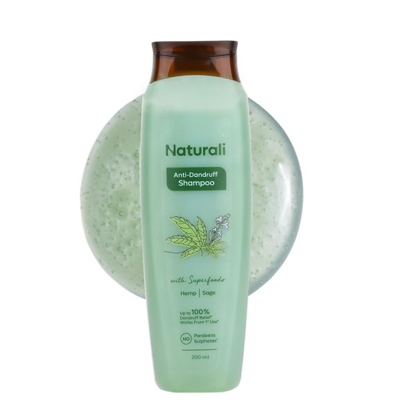 Naturali Anti Dandruff Shampoo Up To 100% Relief with Salicylic Acid | No Sulfate No Paraben | Anti Dandruff Shampoo for Man & Women | 200 ml