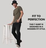 ADRO Men's Cotton Regular Fit Combo Plain Solid T-Shirt Pack of 2 - Image 4