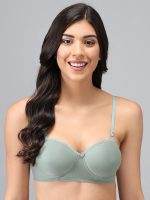 Narsingha Dreams Women's Cotton Blend Lightly Padded Half Cup Wirefree T-Shirt Bra Combo Pack of 4 - Image 3