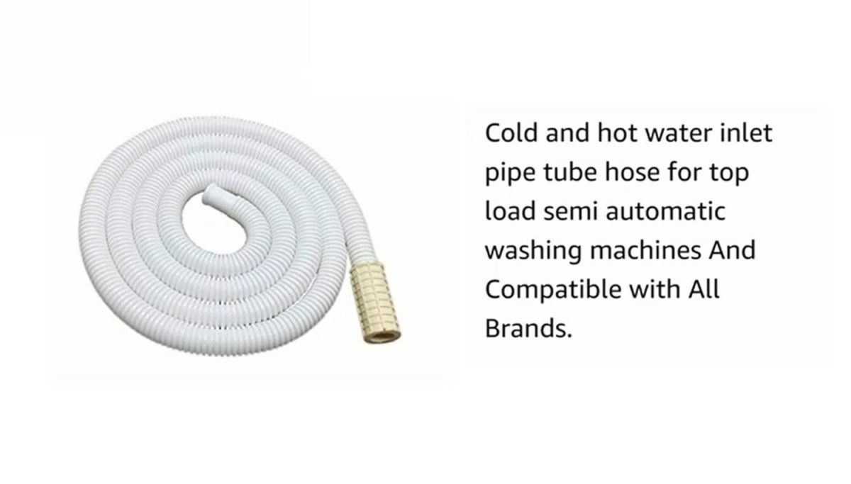 5 meter semi automatic washing machine pipe inlet compatible for lg, samsung, videocon, whirlpool, onida, llyod, electrolux, panasonic - Image 2