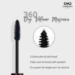 Charmacy Milano 360 Degree Volume Smudge Proof, Water Resistant Mascara, Black, 8 G - Image 3