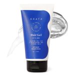 Arata Flax Seed Extract Styling Hair Gel | Medium to Strong Hold | Sleek, Slicked Back Styles | Manages Frizzy Hair and Flyaways | Non-Sticky, Alcohol Free Formula | 150 ML