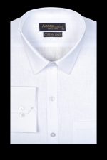 ACCOX Men's Long Full Sleeves Regular Fit Cotton Linen Formal Plain Shirts(GCR55) - Image 2