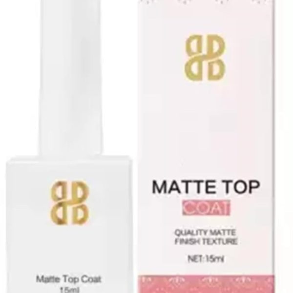 Bolt Bee Matte Finish Top Coat Nail Enamel, Quick Drying, Long Lasting, Chip Resisting Formula with Full Coverage, One Stroke Application, Translucent Layer, 15 Ml