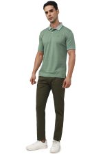 Peter England Men's Premium Branded Regular Fit Half Sleeve Polo T-Shirt | Cotton Rich | Birds Eye Interlock Weave| No Pocket - Image 5