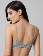Emavic Women's Cotton Blend Lightly Padded Non-Wired Half Lace Padded T-Shirt Bra Combo Pack of 3 - Image 3