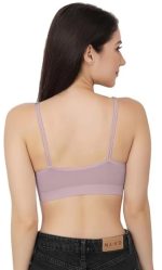 SIZZERS Women's Cotton Wire-Free Full Coverage Lightly Padded Sports Bra - Comfortable & Supportive Everyday Wear - Pack of 3 (Size- 28 to 32, Multicolor Black Pink Grey) - Image 6