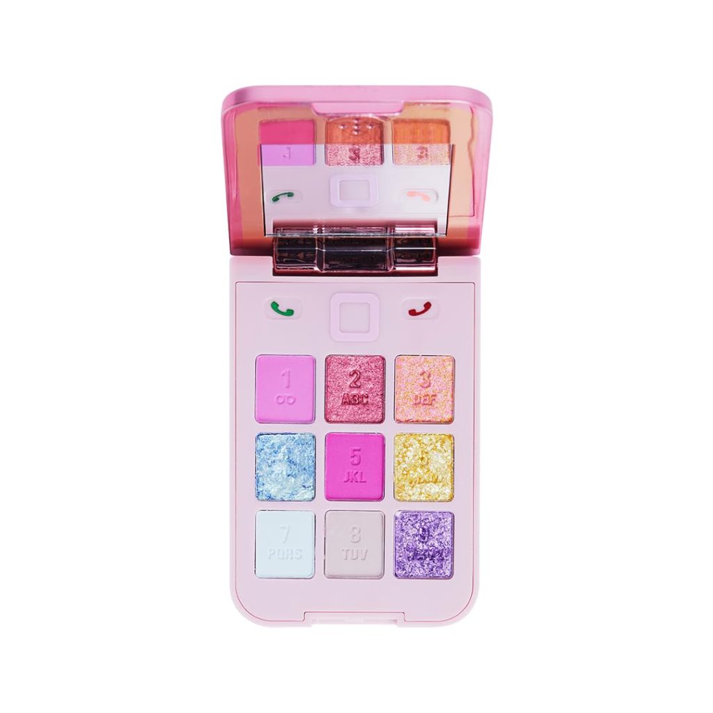 Makeup Revolution Y2K Baby Flip Phone Eyeshadow Palette for Women, Easy to Blend, Highly Pigmented, Marbelled Shimmers, Creamy Mattes & Colour Poping Sparkeled Eyeshadow Palette (Pack of 1)