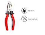 IONIX Plier & Wire cutter Combo | Cutting player | Cutting plier | Pliers | pliers for home, Player tools, Pliers for electrical work, Wire cutter and combination plier, 2 Pieces, Red - Image 3