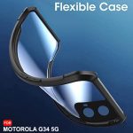 TheGiftKart Shockproof Crystal Clear Back Cover Case for Motorola Moto G34 / G45 5G | 360 Degree Protection | Protective Design | Transparent Back Cover for Moto G34 / G45 5G (PC & TPU, Black Bumper) - Image 7