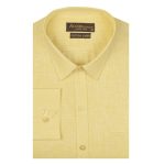 ACCOX Men's Long Full Sleeves Regular Fit Cotton Linen Formal Plain Shirts(GCR53)