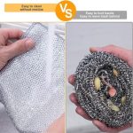 VALITUDO Non-Scratch Dish Wash Cloth (Pack of 6), Steel Wire Dishwashing Rags for Wet and Dry Stainless Steel Scrubber Non-Scratch Wire Dishcloth for Washing Dishes Sinks Counters (6) - Image 2
