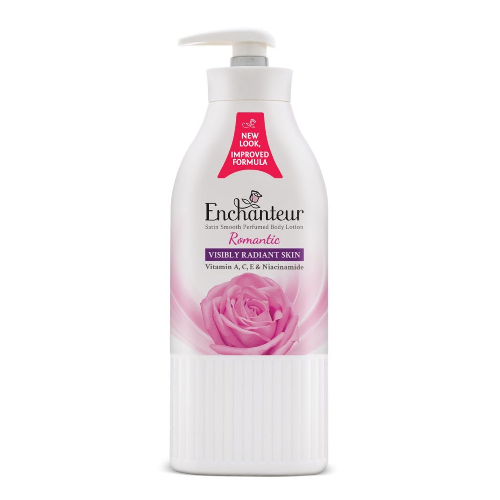 Enchanteur Romantic Perfumed Body Lotion, 500ml, with Aloe Vera & Olive Butter for Silky Smooth Skin