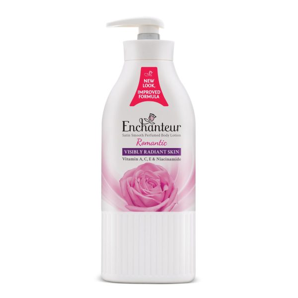Enchanteur Romantic Perfumed Body Lotion, 500ml, with Aloe Vera & Olive Butter for Silky Smooth Skin