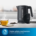 Philips HD9314/90 Double-Walled Electric Kettle | 1.7L Capacity | 1800W Power | Charcoal Grey Color | Perfect for Hot Water | Water Heater Kettle - Image 5